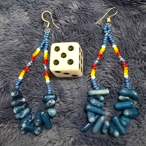 Beautiful beaded coral earrings.
